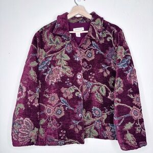 Vintage Coldwater Creek Tapestry Jacket Size Petite XL